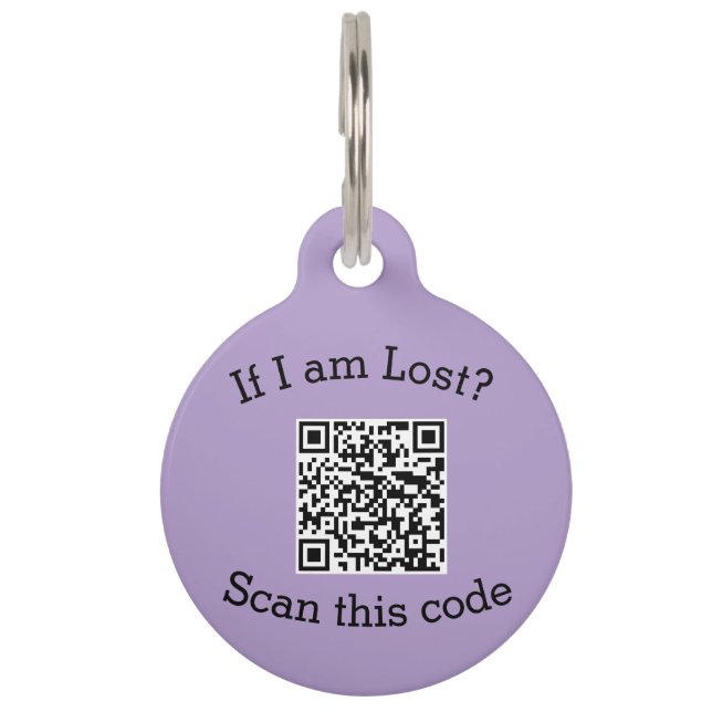 Médaillon Pour Animaux Scannez le code QR perdu trouvé code animal famili (Devant)