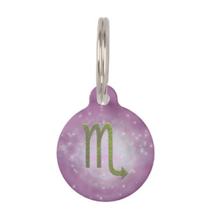 Médaillon Pour Animaux Scorpion couleur signe astrologique Zodiac