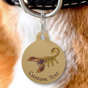 Médaillon Pour Animaux Scorpion Nœud Celtique