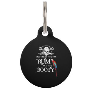 Médaillon Pour Animaux Seulement HereRum Et Booty Pirate & Parrot Pira