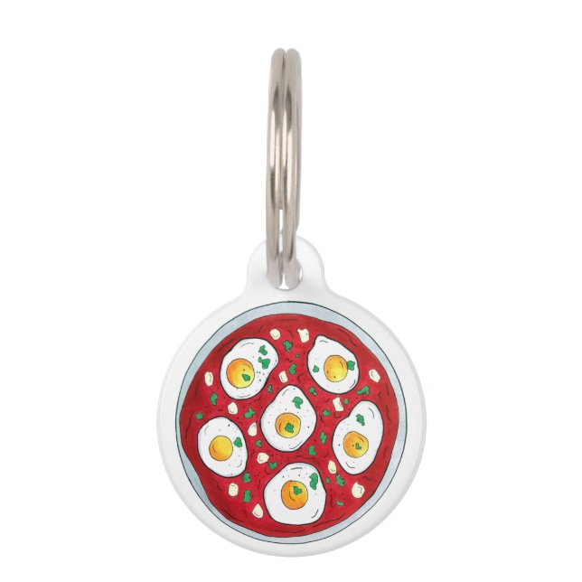 Médaillon Pour Animaux Shakshouka Shakshuka Tomates aux oeufs pochés épic (Devant)