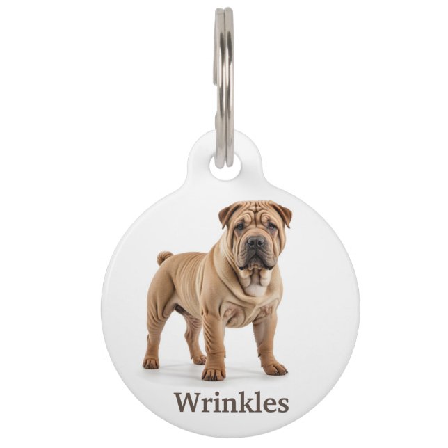 Médaillon Pour Animaux Shar-Pei Personnalisé (Devant)