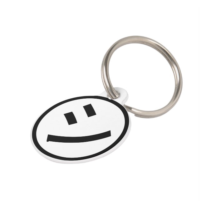 Médaillon Pour Animaux ㋛ Shi Kana Katakana Smiling Emoji / Emoticon (Côté )
