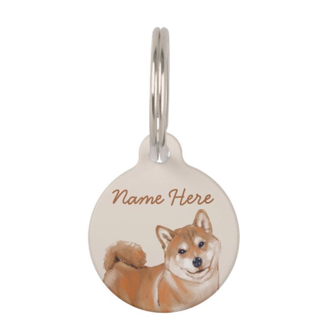 Médaillon Pour Animaux Shiba Inu (Devant)