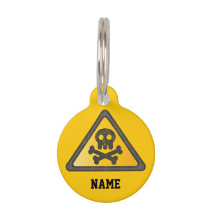 Médaillon Pour Animaux Signal d'avertissement amusantThunder_Cove