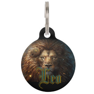 Médaillon Pour Animaux Signe du zodiaque Lion