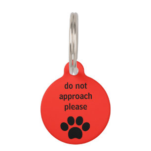 MÉDAILLON POUR ANIMAUX S'IL VOUS PLAÎT NE PAS APPROCHER POUR CHIENS ET CH