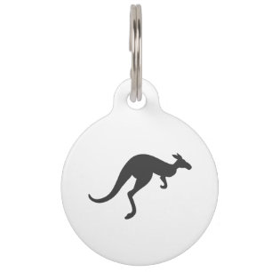 Médaillon Pour Animaux silhouette kangourou - Choisir la couleur arrière