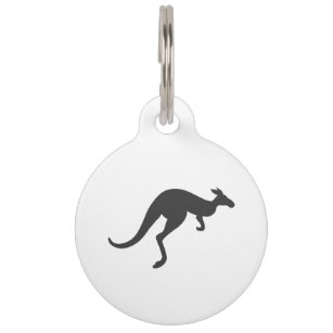 Médaillon Pour Animaux silhouette kangourou - Choisir la couleur arrière 