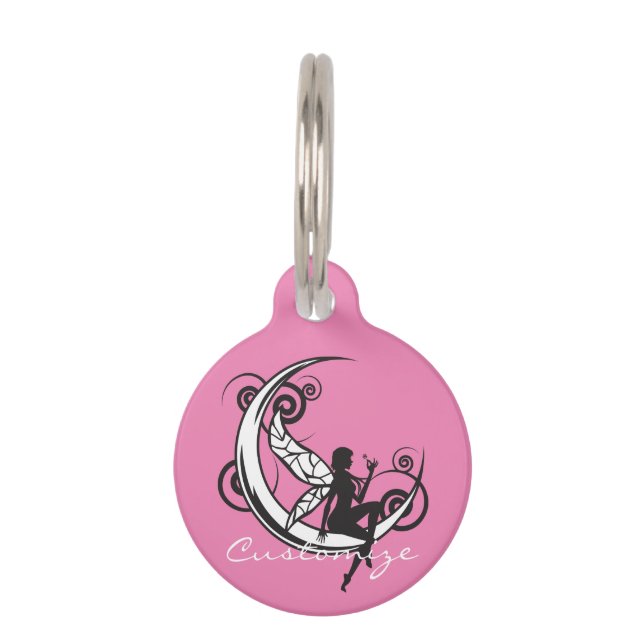 Médaillon Pour Animaux Silhouette velue Lune Thunder_Cove (Devant)
