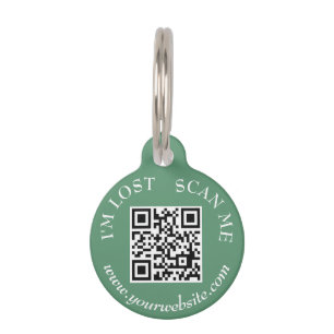 Médaillon Pour Animaux Simple Modern Scan me si Perdu Chien Chat Scannabl