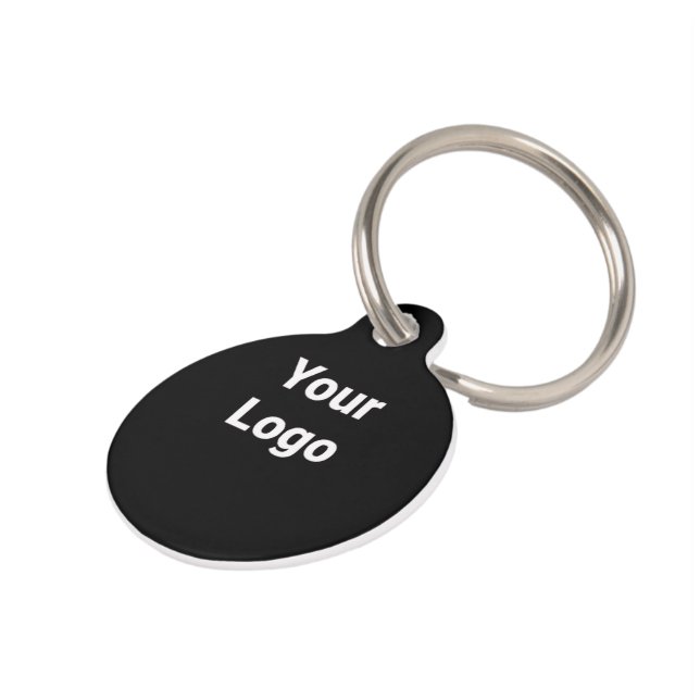MÉDAILLON POUR ANIMAUX SIMPLE MODERNE MODERNE MONOGRAM ÉLÉGANT CHIC STYLE (Côté )