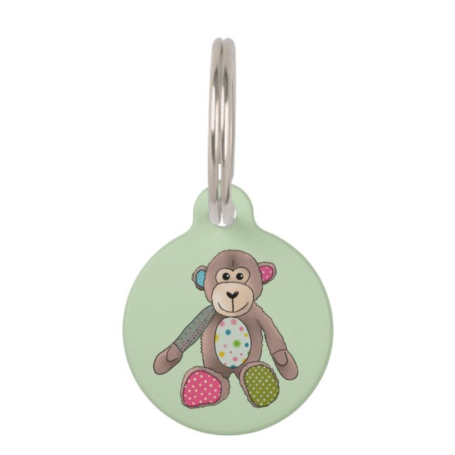 Médaillon Pour Animaux Singe  (Devant)