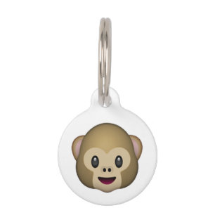 Médaillon Pour Animaux Singe - Emoji