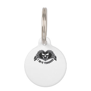 Médaillon Pour Animaux Skeleton Hands Skull, Halloween Design Pour Backgr