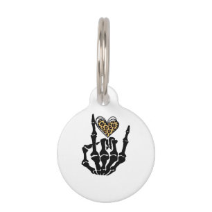 Médaillon Pour Animaux Skeleton Heart Hands Classic