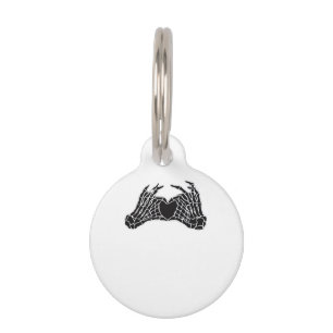 Médaillon Pour Animaux Skeleton Heart Hands - Classique