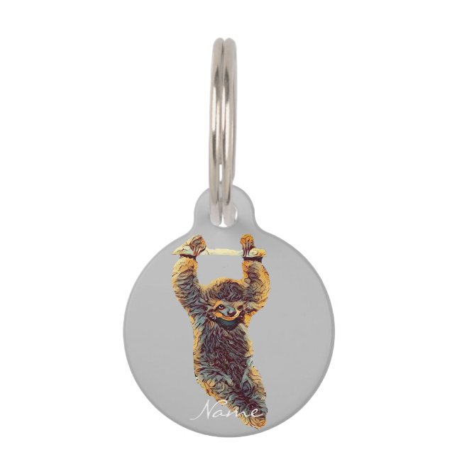 Médaillon Pour Animaux Sloth Hanging Out Thunder_Cove (Devant)