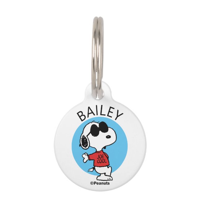 Médaillon Pour Animaux Snoopy "Joe Cool" debout (Devant)