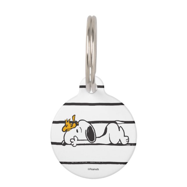 Médaillon Pour Animaux Snoopy & Woodstock | Smile Giggle Laugh (Devant)