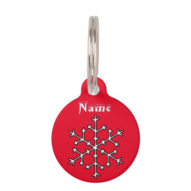 Médaillon Pour Animaux Snowflakes Thunder_Cove (Devant)