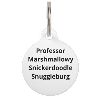 Médaillon Pour Animaux SnuggleNames : Étiquette d'identification personna