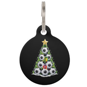 Médaillon Pour Animaux Soccer Noël Arbre Joueur Joueurs Joueurs Joueurs J