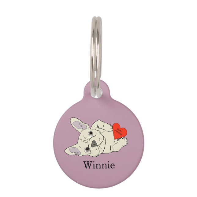 Médaillon Pour Animaux Sois mon Valentin, chien (Devant)