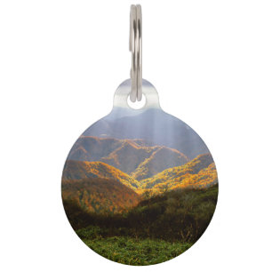 Médaillon Pour Animaux Soleil Sur Les Montagnes Shirakami-Sanchi