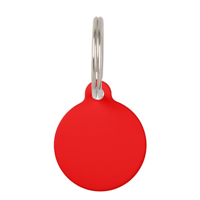 Médaillon Pour Animaux Solid neon red (Devant)