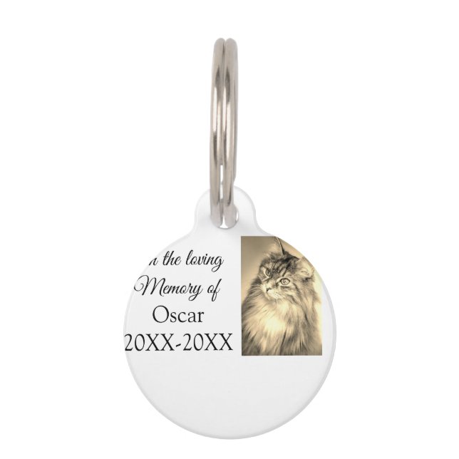 Médaillon Pour Animaux souvenir de deuil affectueux funéraire ajouter nom (Devant)
