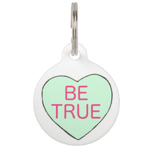 Médaillon Pour Animaux Soyez Véritable Mint Green Candy Heart Love Valent
