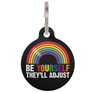 Médaillon Pour Animaux Soyez vous-même Ils régleront le Gay pride arc-en-