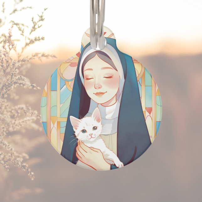 Médaillon Pour Animaux St Gertrude Patron de l'église des Chats (Créateur téléchargé)