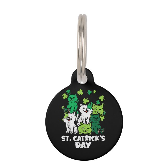 Médaillon Pour Animaux St Patricks Catricks Day Cats Saint Pattys (Devant)
