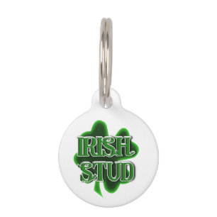 Médaillon Pour Animaux St. Patrick's Day Irish Stud