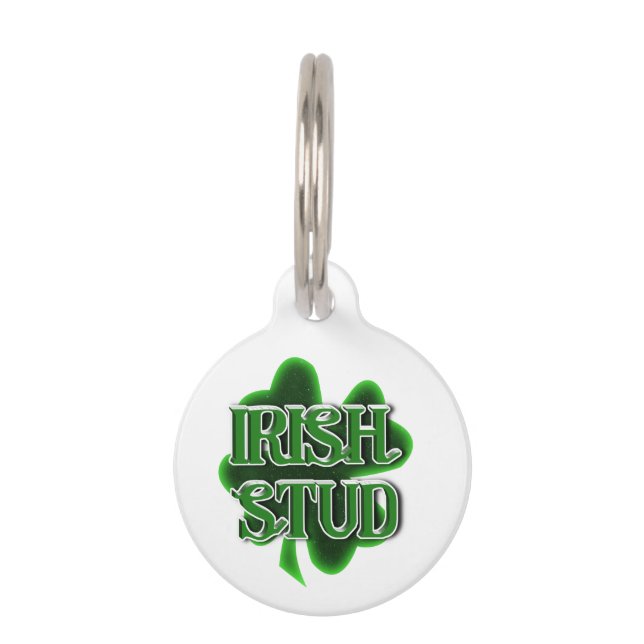 Médaillon Pour Animaux St. Patrick's Day Irish Stud (Devant)