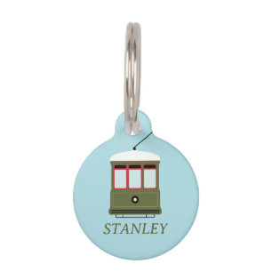 MÉDAILLON POUR ANIMAUX STREETCAR (BLEU)