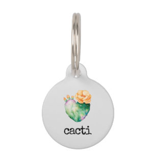Médaillon Pour Animaux Succulent Love Cactus