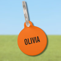 Sunset Orange Nom moderne | Minimaliste tendance