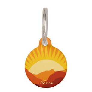 Médaillon Pour Animaux Sunset Thunder_Cove des montagnes du désert