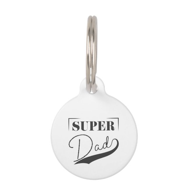 Médaillon Pour Animaux Super papa (Devant)