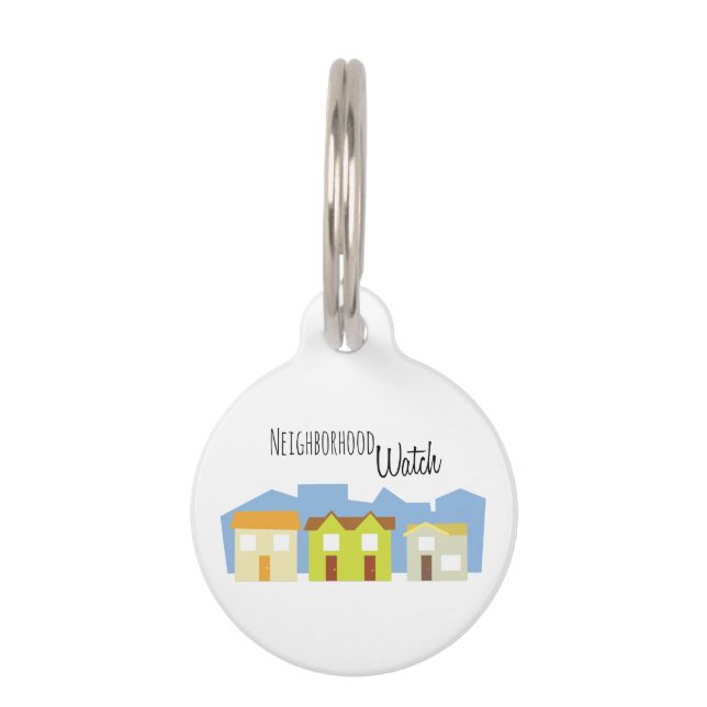 Médaillon Pour Animaux Surveillance de quartier (Devant)