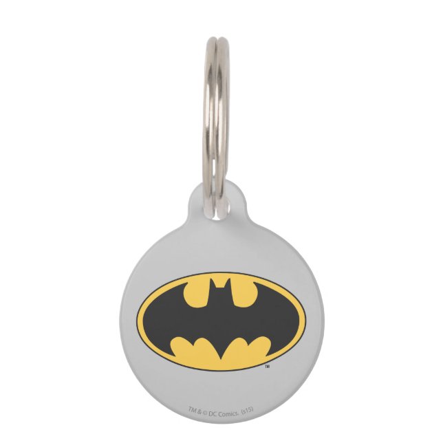 Médaillon Pour Animaux Symbole Batman | Logo ovale (Devant)