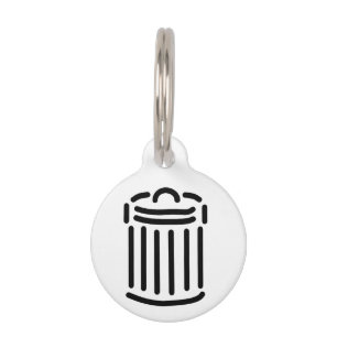 Médaillon Pour Animaux Symbole Black Trash Can
