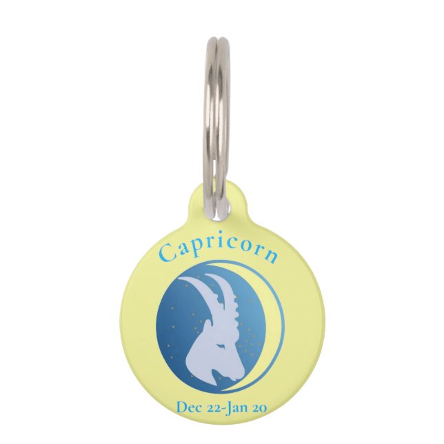 Médaillon Pour Animaux Symbole Capricorne Thunder_Cove (Devant)