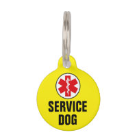 Symbole d'alerte Médicale animal chien service Jau