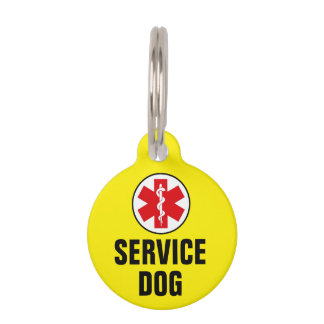 Médaillon Pour Animaux Symbole d'alerte Médicale animal chien service Jau