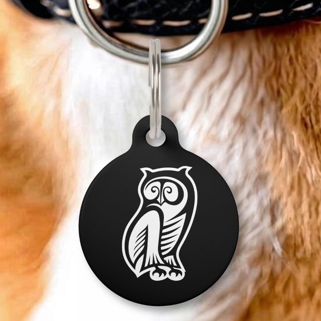 Médaillon Pour Animaux Symbole de hibou blanc (Créateur téléchargé)