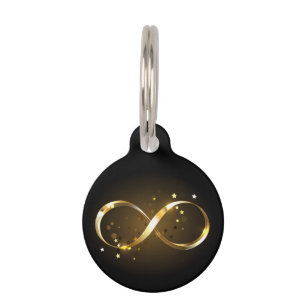 Médaillon Pour Animaux Symbole d'infini doré